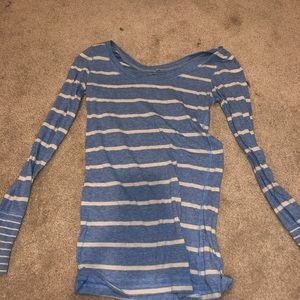 Blue and whit striped long sleeve